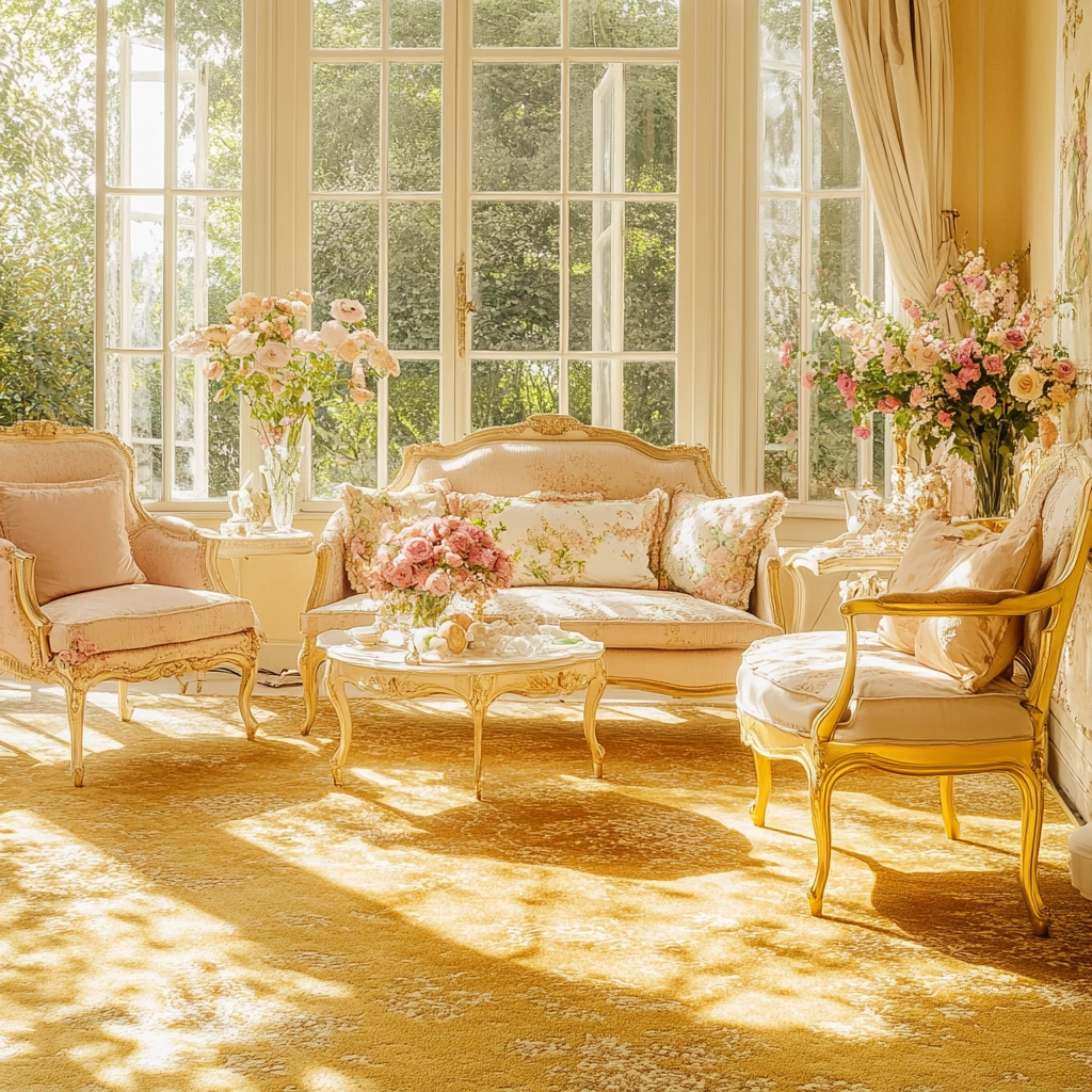 gold carpet living room 45