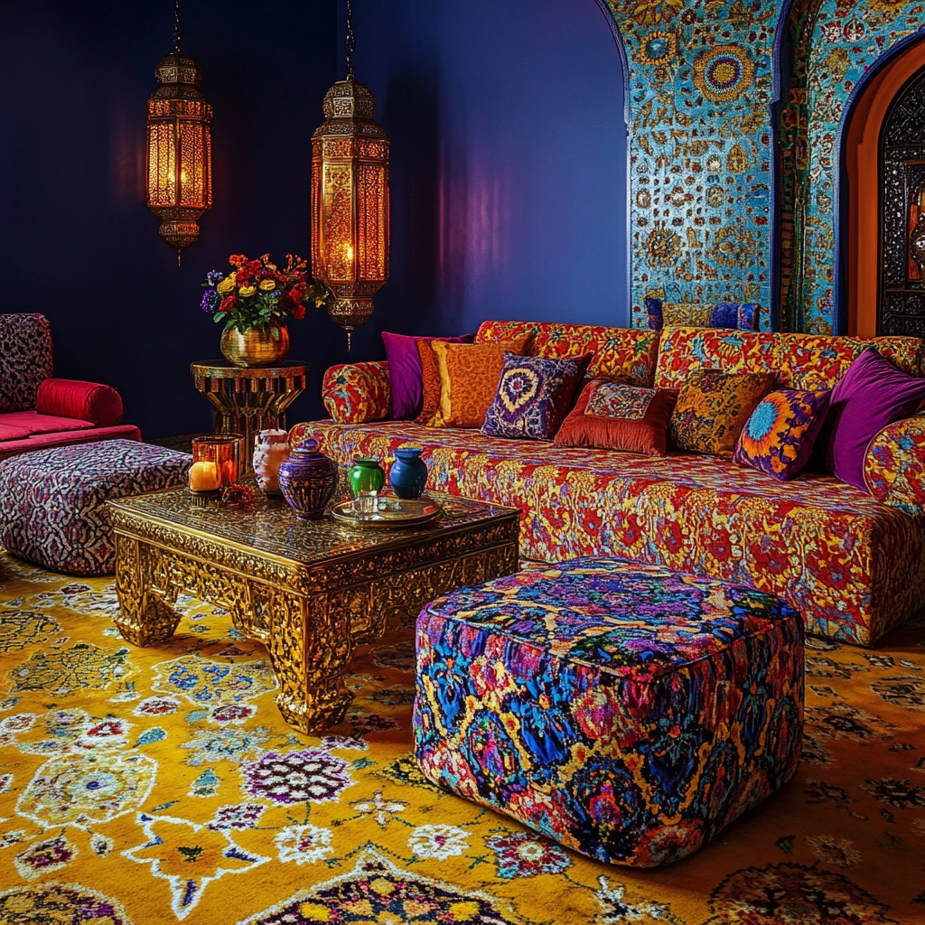 gold carpet living room 55