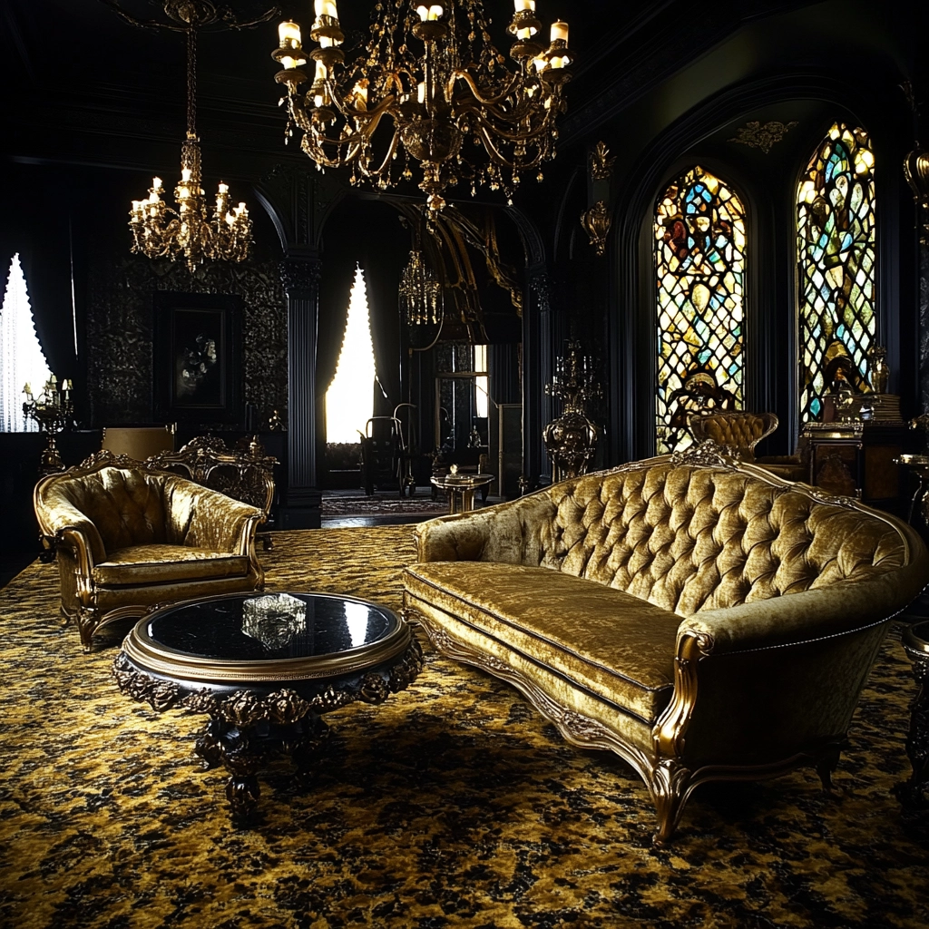 gold carpet living room 64