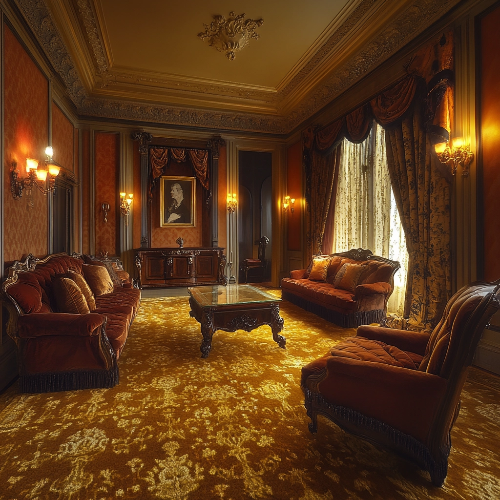 gold carpet living room 67