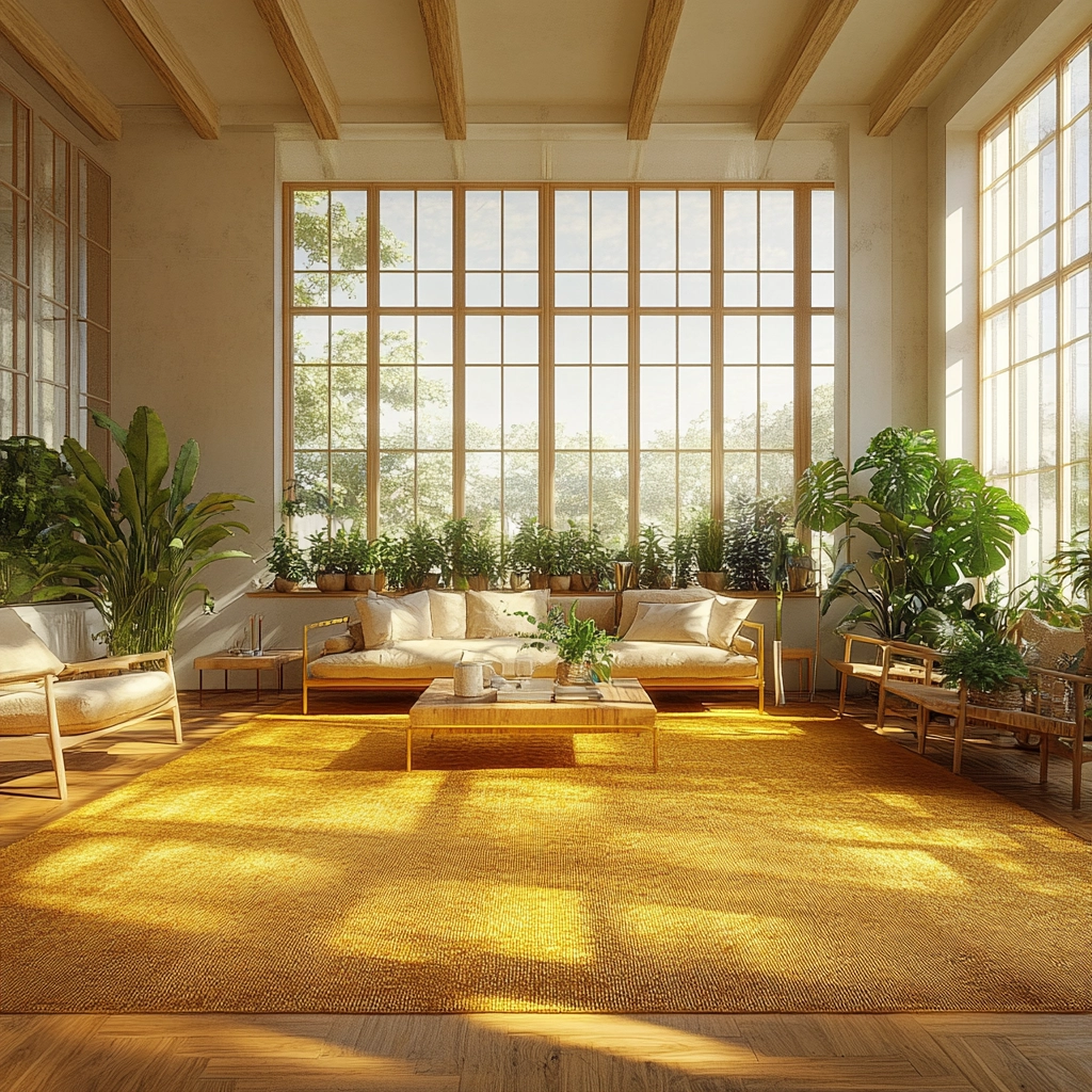gold carpet living room 71