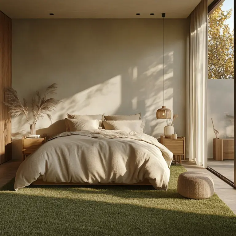 grass carpet bedroom 1