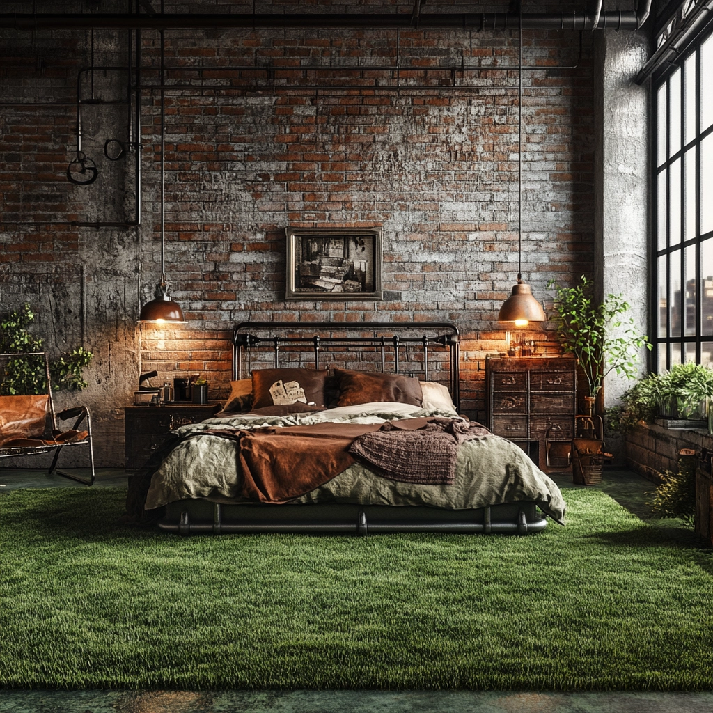 grass carpet bedroom 17