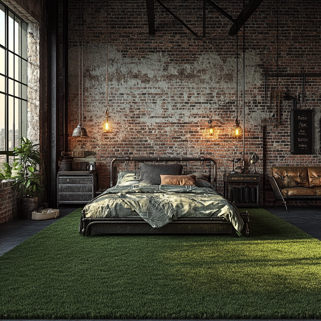 grass carpet bedroom 19