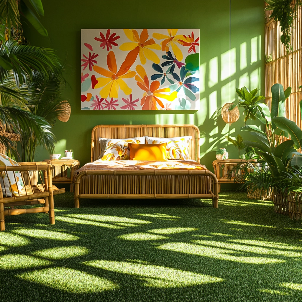 grass carpet bedroom 27