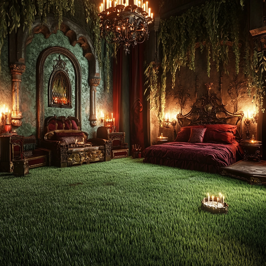 grass carpet bedroom 34