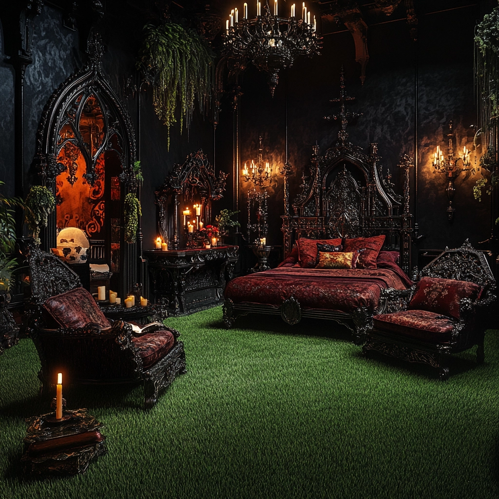 grass carpet bedroom 36