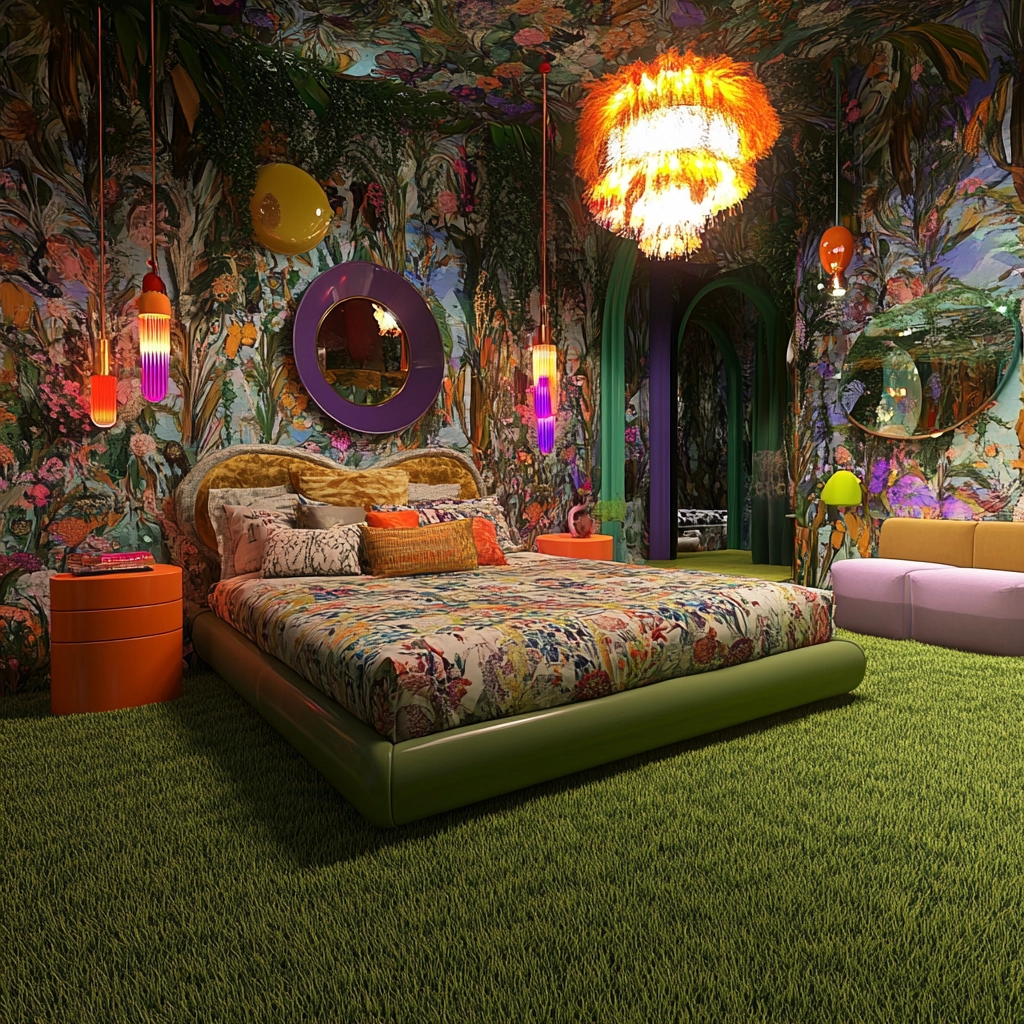 grass carpet bedroom 37