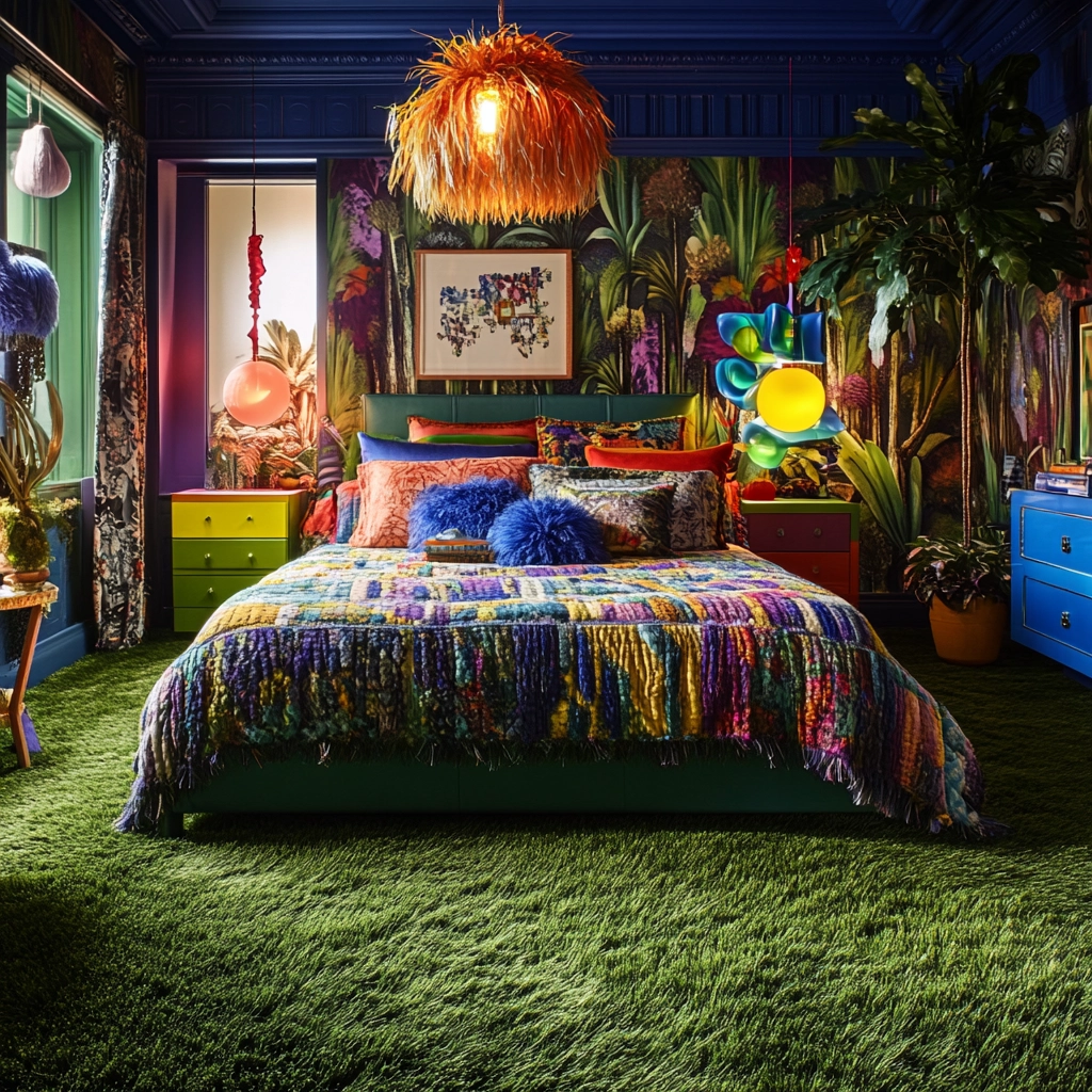 grass carpet bedroom 38