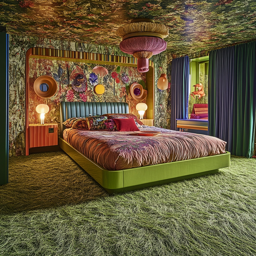 grass carpet bedroom 39