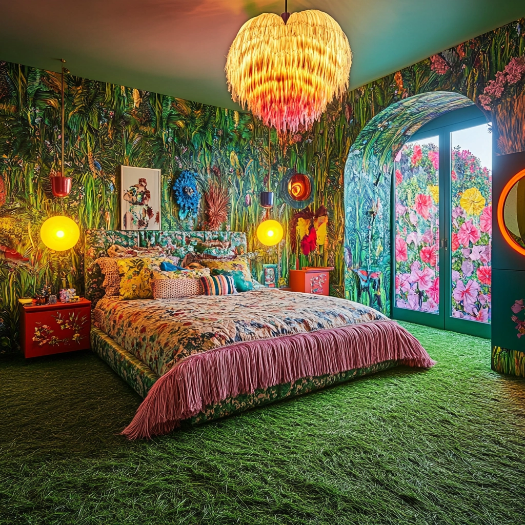 grass carpet bedroom 40