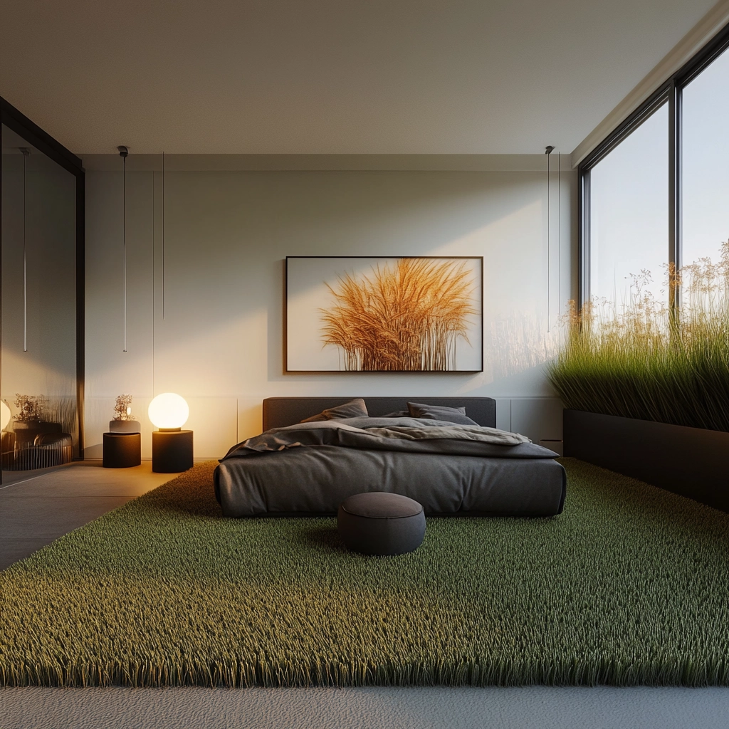 grass carpet bedroom 57
