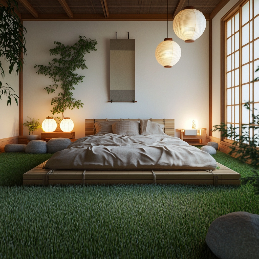 grass carpet bedroom 61
