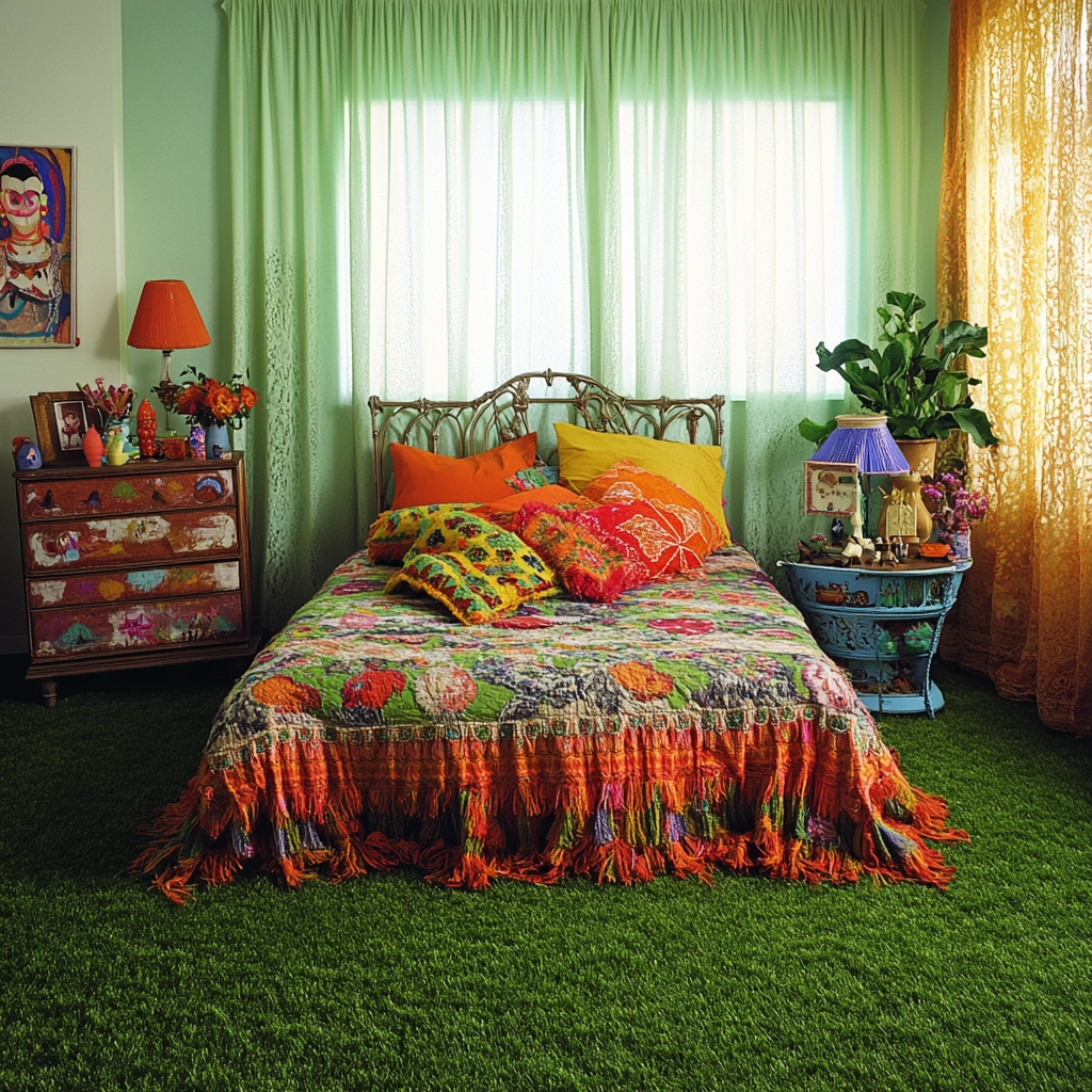 grass carpet bedroom 69