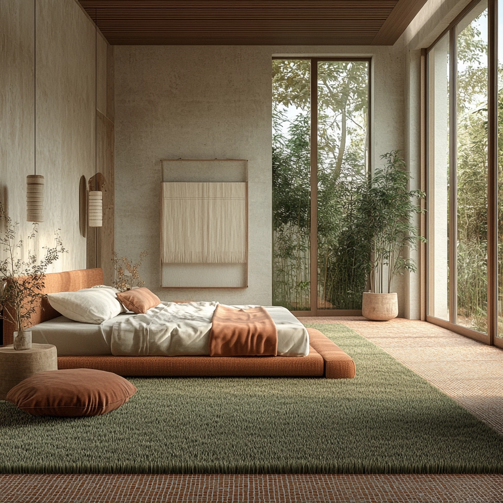 grass carpet bedroom 79