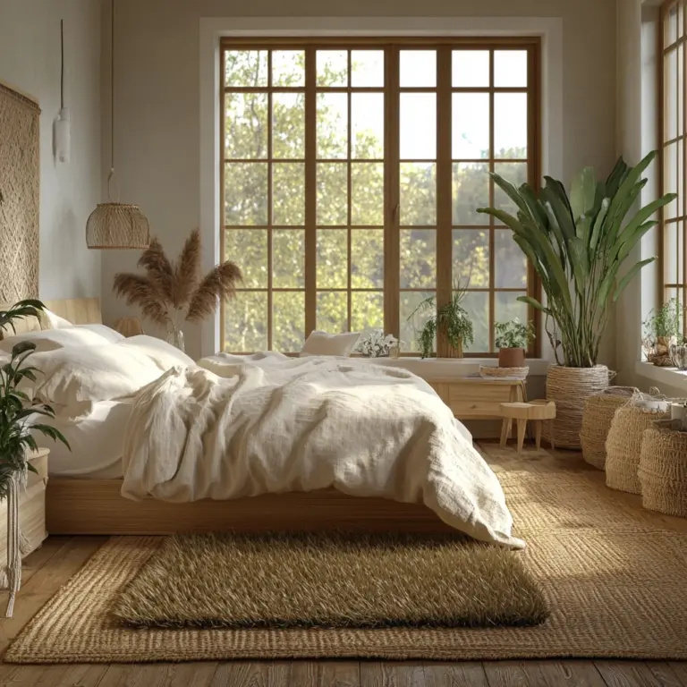 grass rug bedroom aesthetic 1