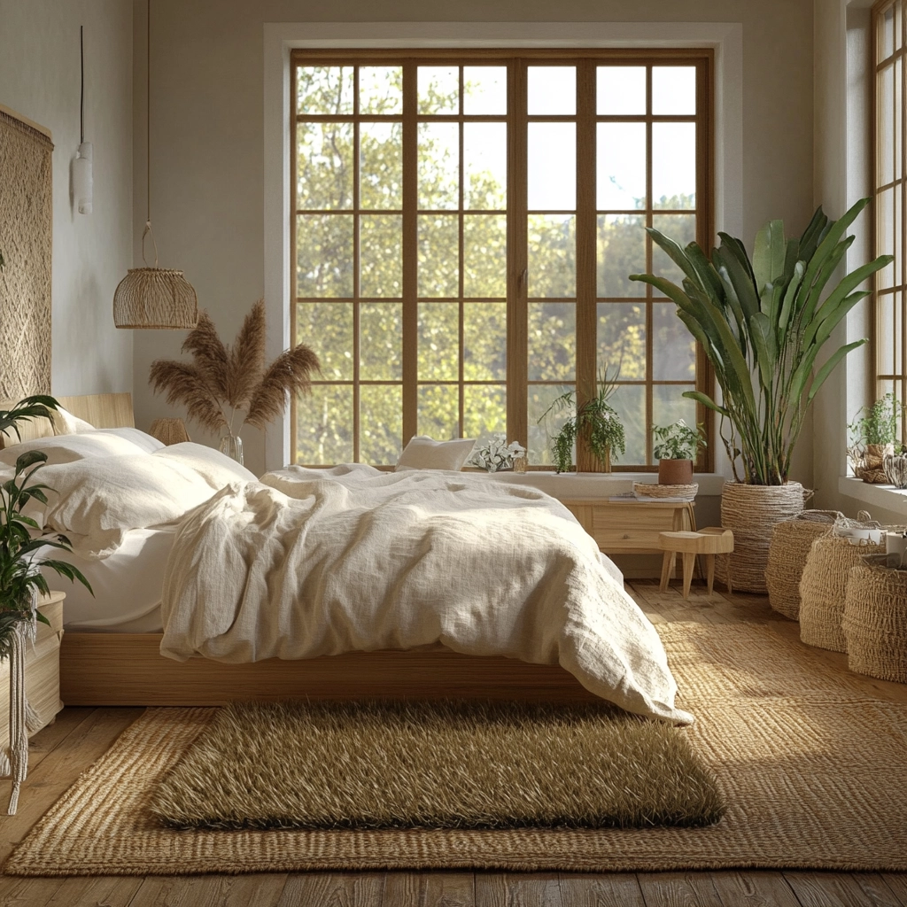 grass rug bedroom aesthetic 1