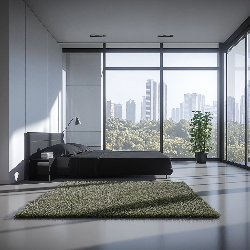 grass rug bedroom aesthetic 17