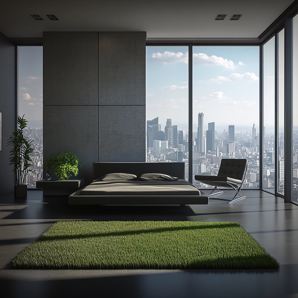 grass rug bedroom aesthetic 19