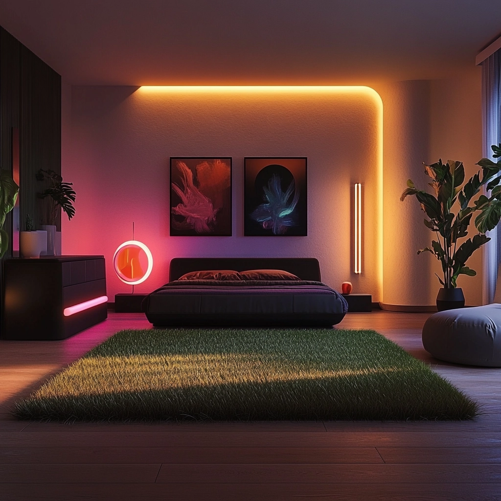grass rug bedroom aesthetic 37