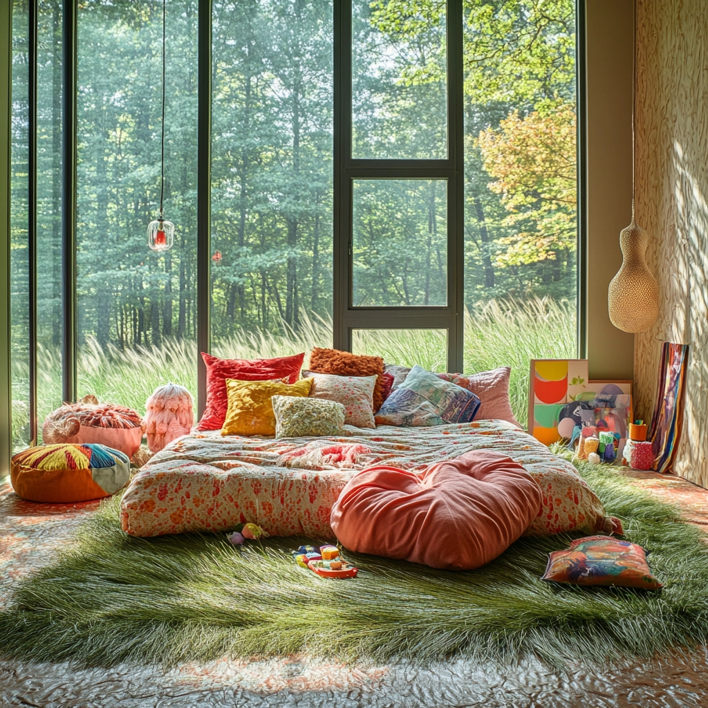 grass rug bedroom aesthetic 41