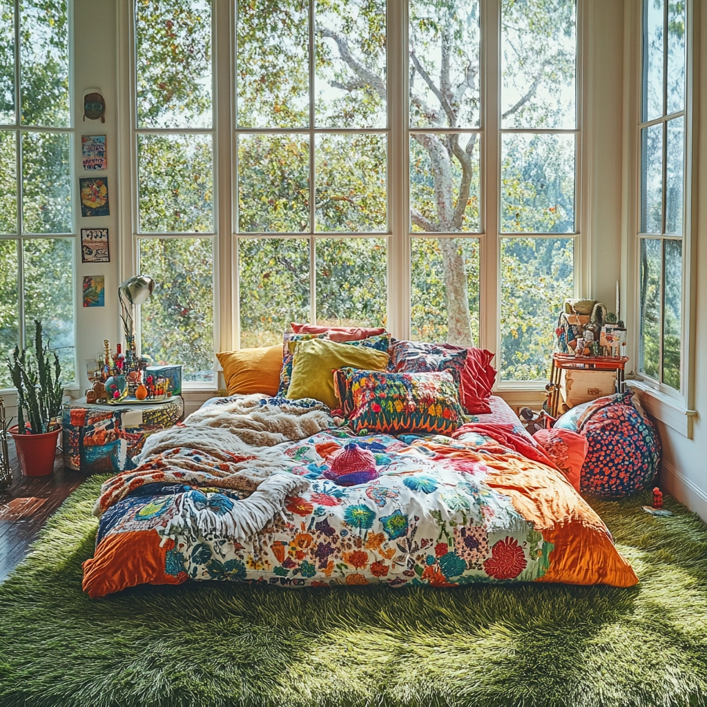 grass rug bedroom aesthetic 42