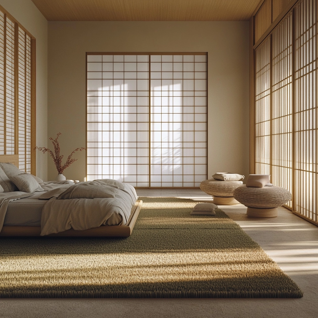 grass rug bedroom aesthetic 45