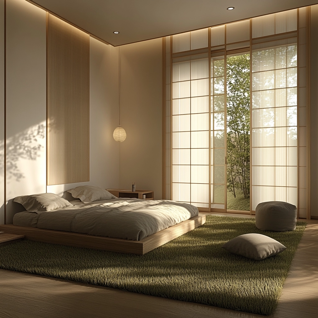 grass rug bedroom aesthetic 48