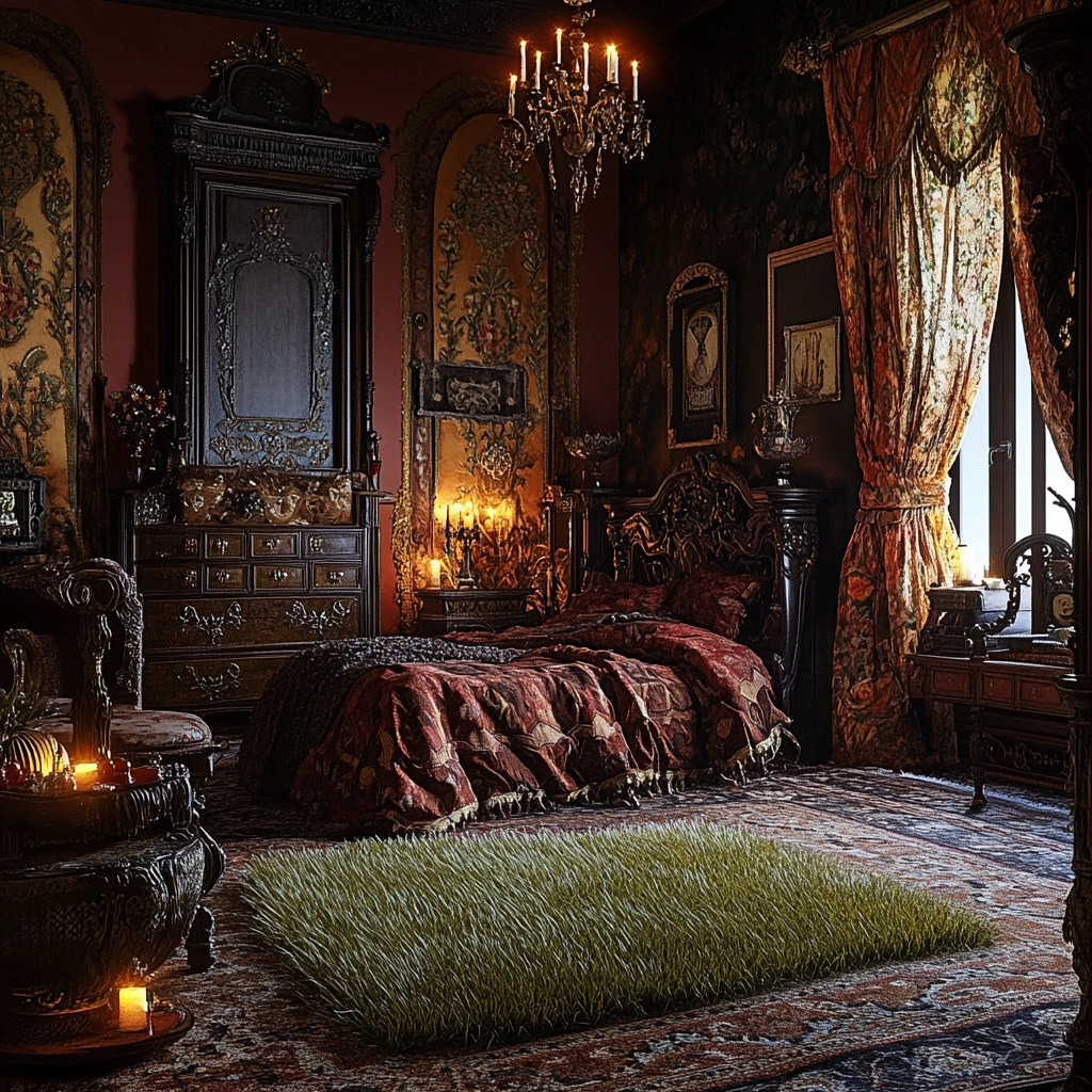 grass rug bedroom aesthetic 52
