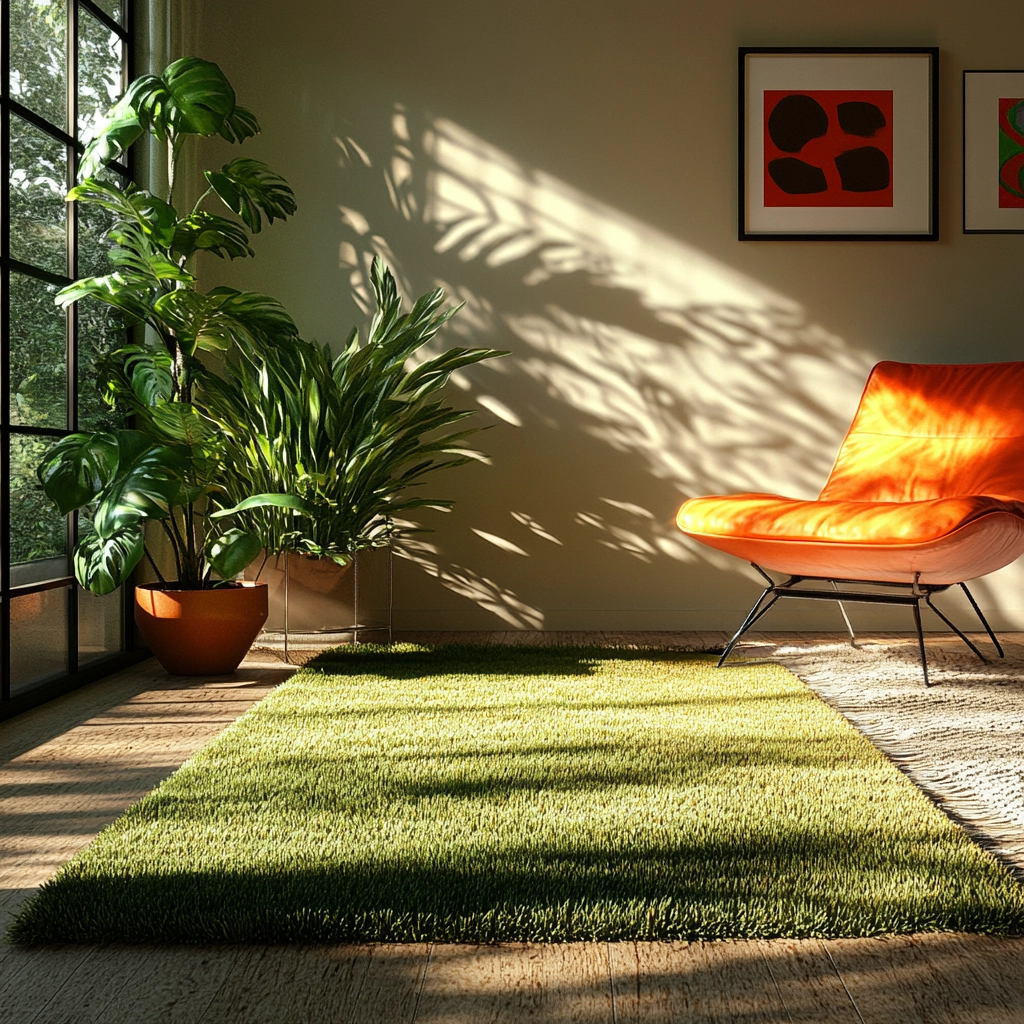 grass rug bedroom aesthetic 67