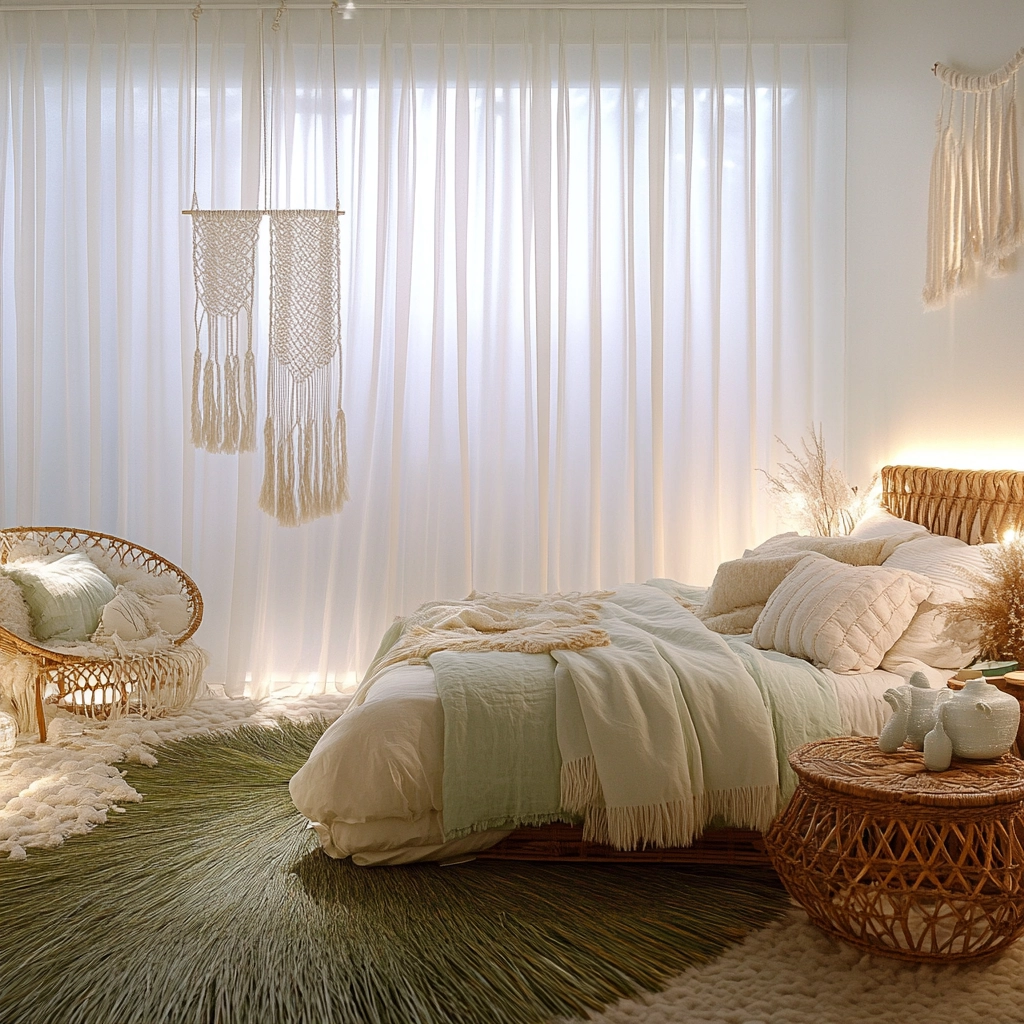 grass rug bedroom aesthetic 7