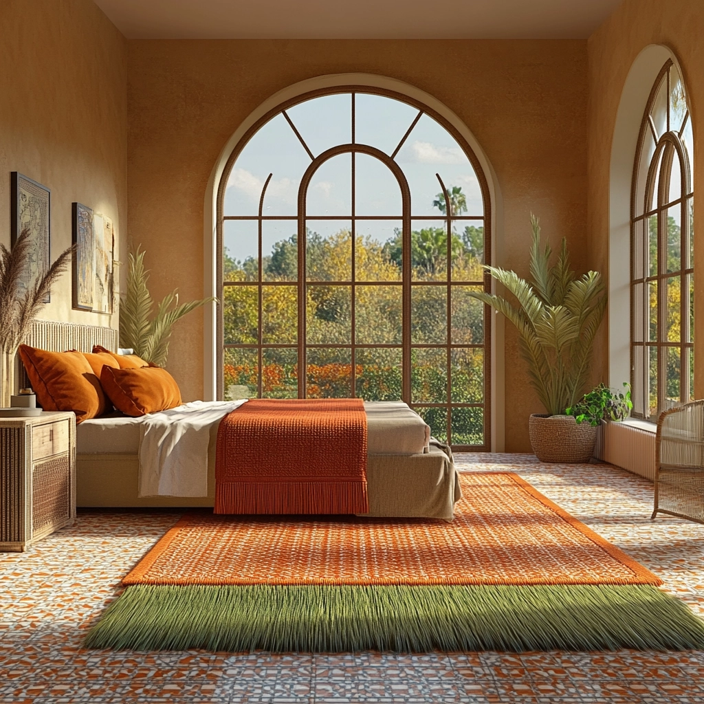 grass rug bedroom aesthetic 74