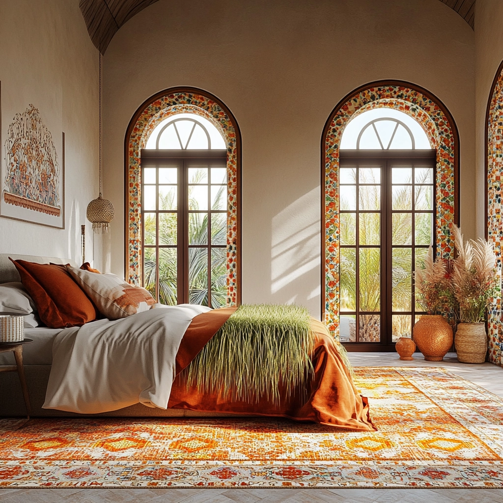 grass rug bedroom aesthetic 76