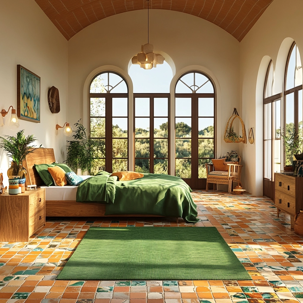 green bedroom rug 75