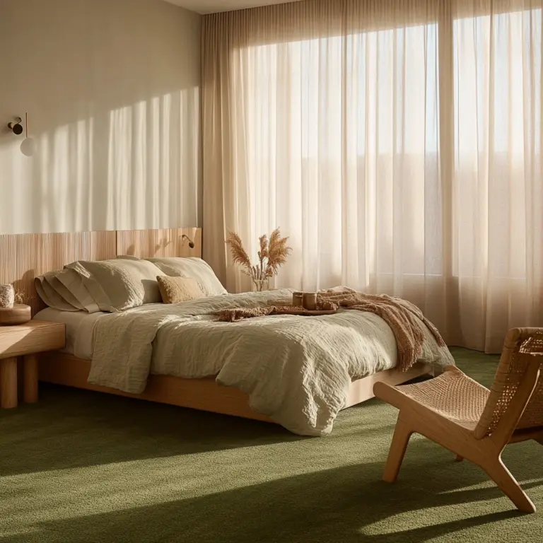 green carpet bedroom 1