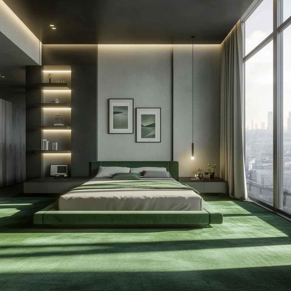 green carpet bedroom 10