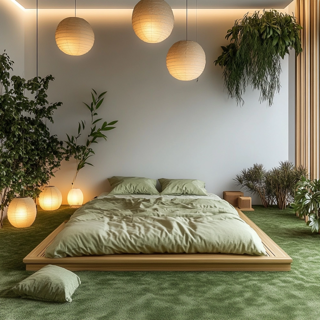 green carpet bedroom 16