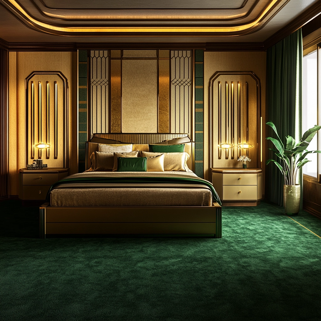 green carpet bedroom 18