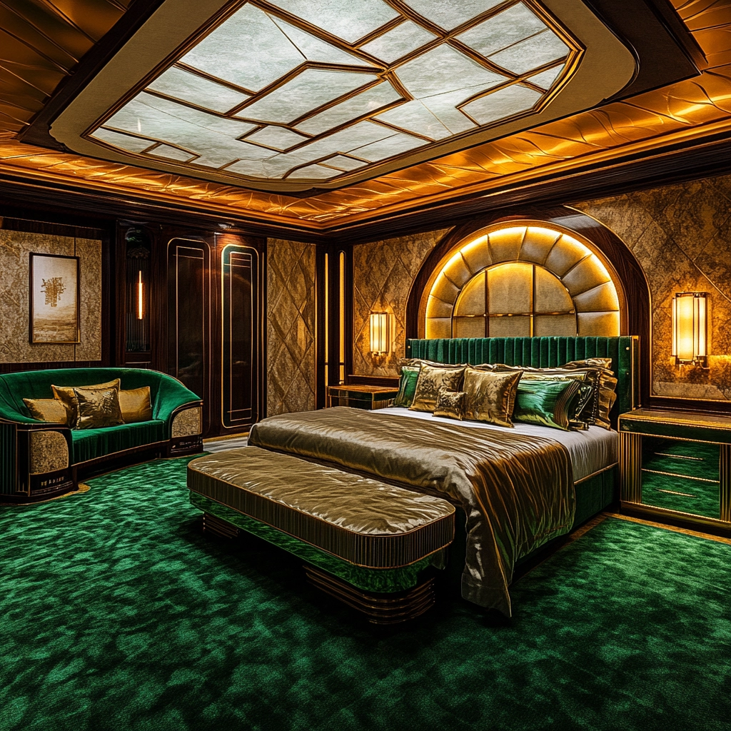 green carpet bedroom 19