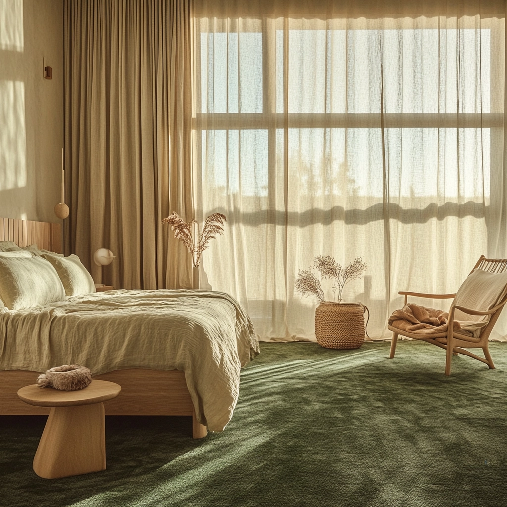 green carpet bedroom 2