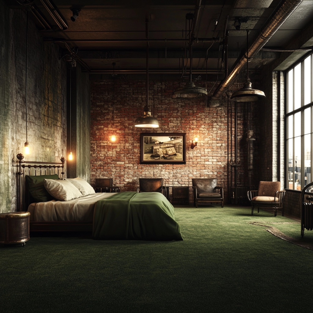 green carpet bedroom 23