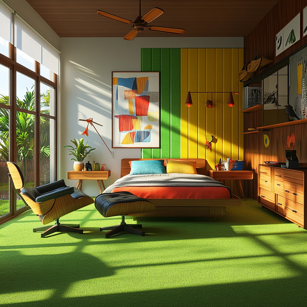 green carpet bedroom 25