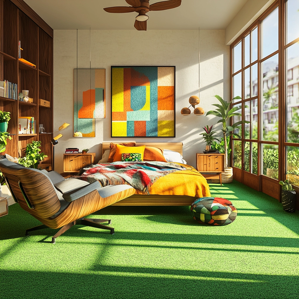 green carpet bedroom 26