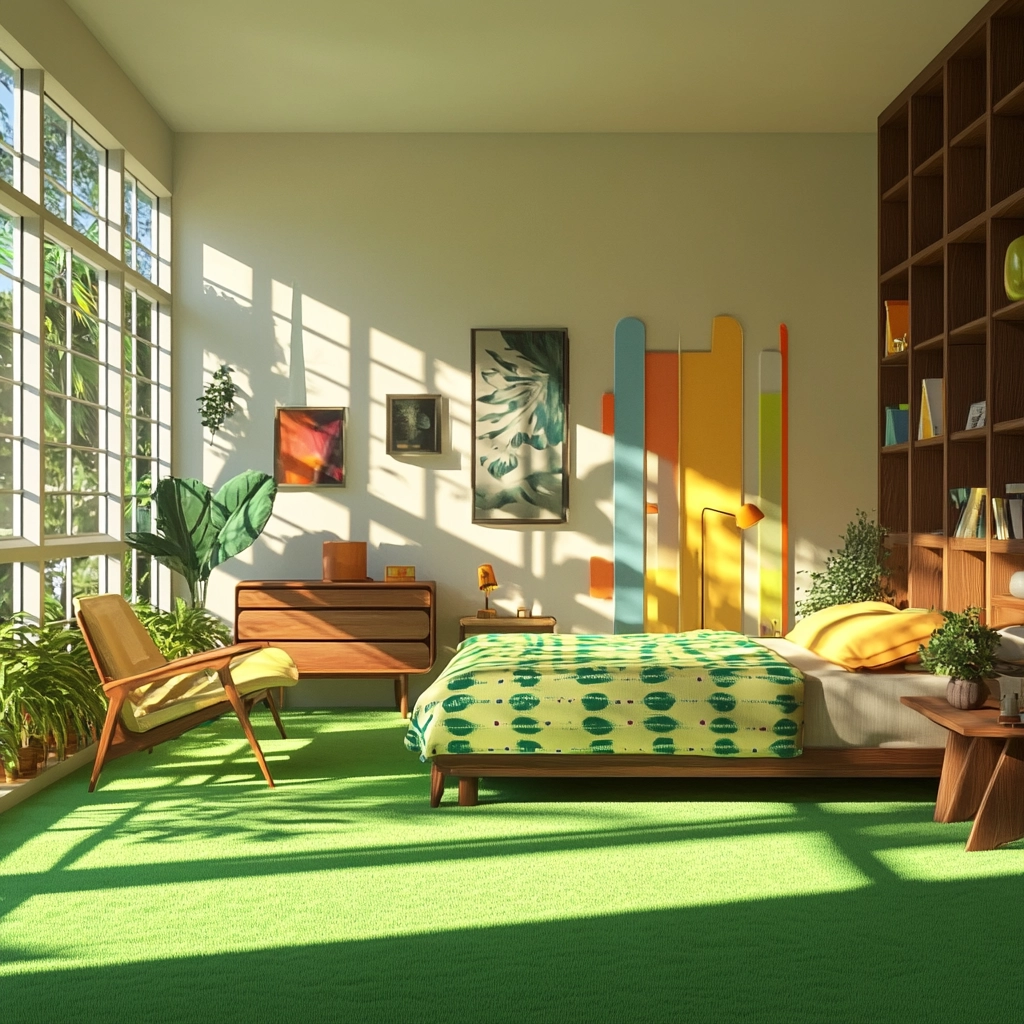 green carpet bedroom 28