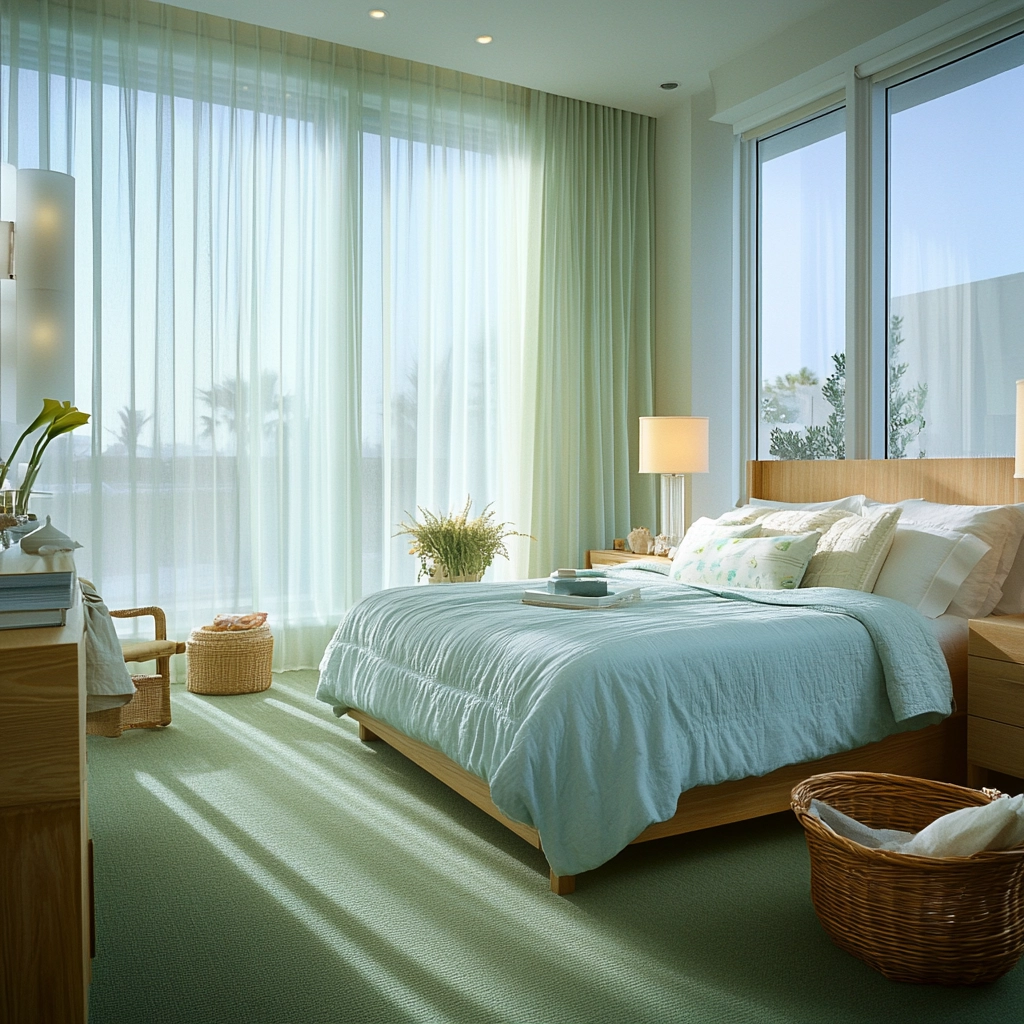 green carpet bedroom 30