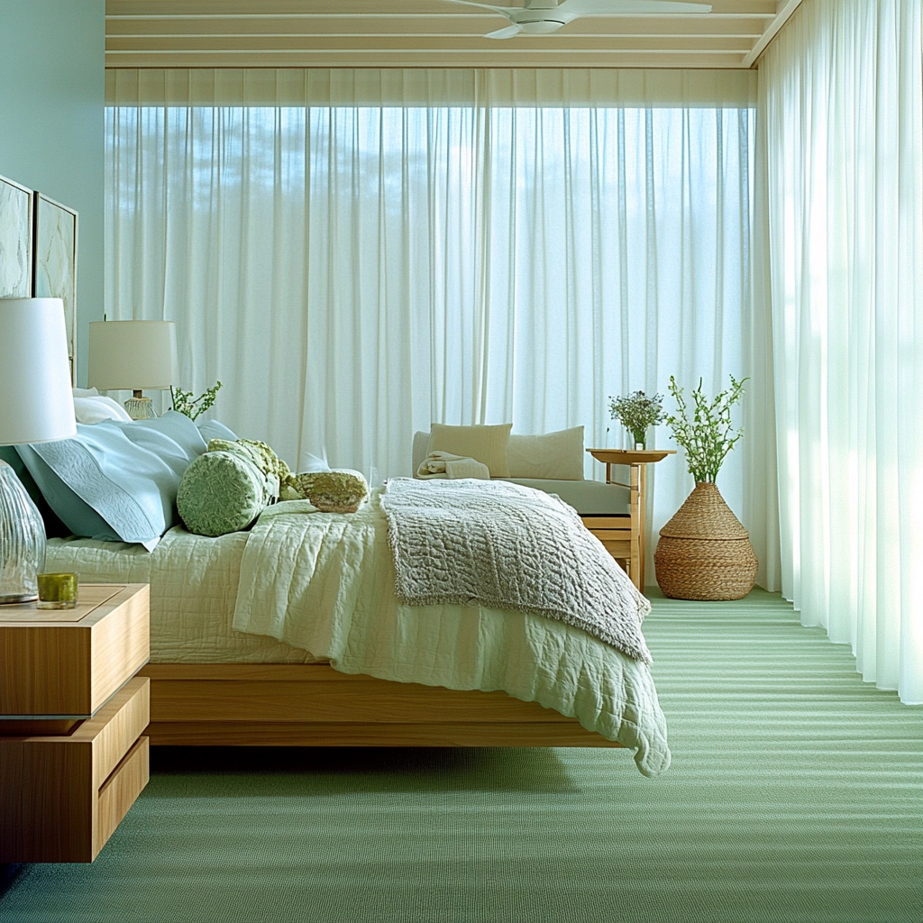 green carpet bedroom 32