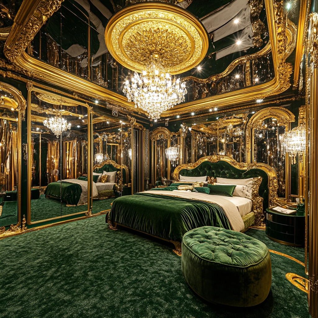 green carpet bedroom 36