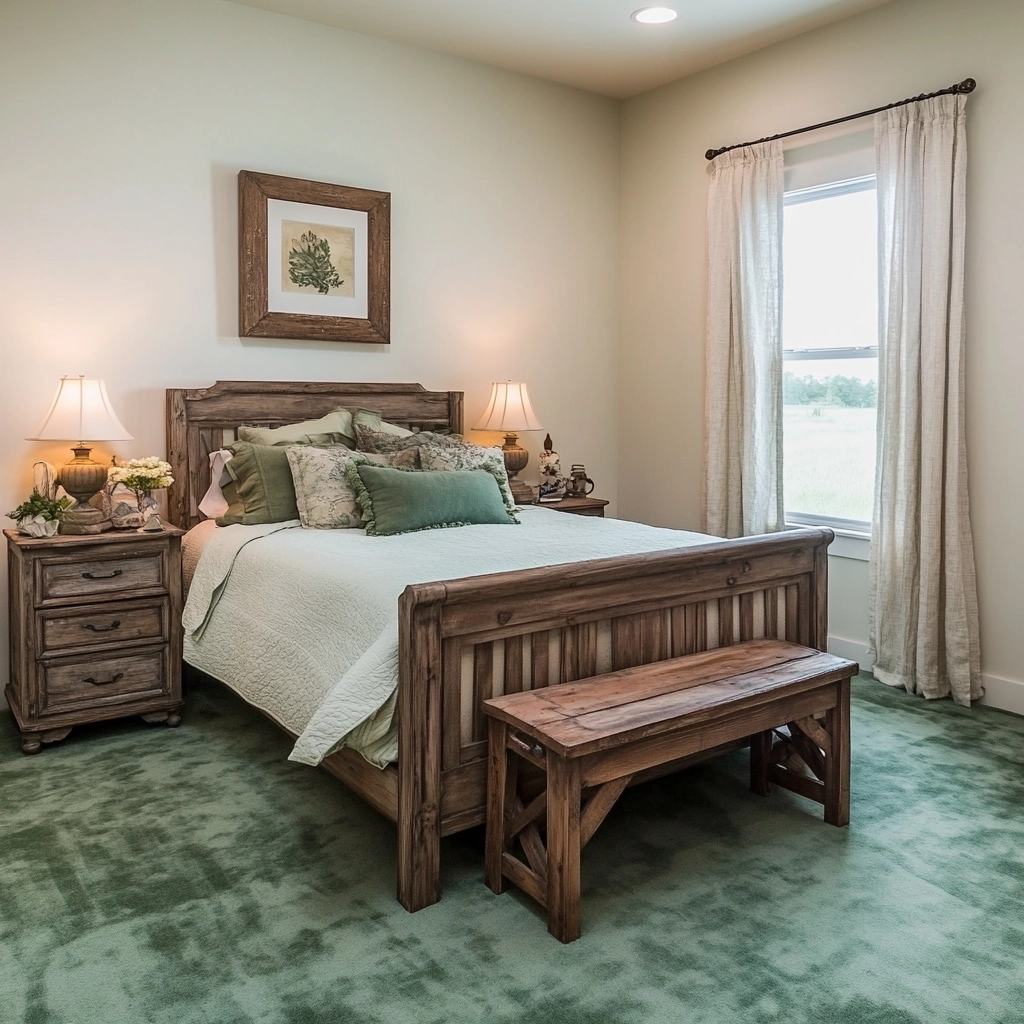 green carpet bedroom 37