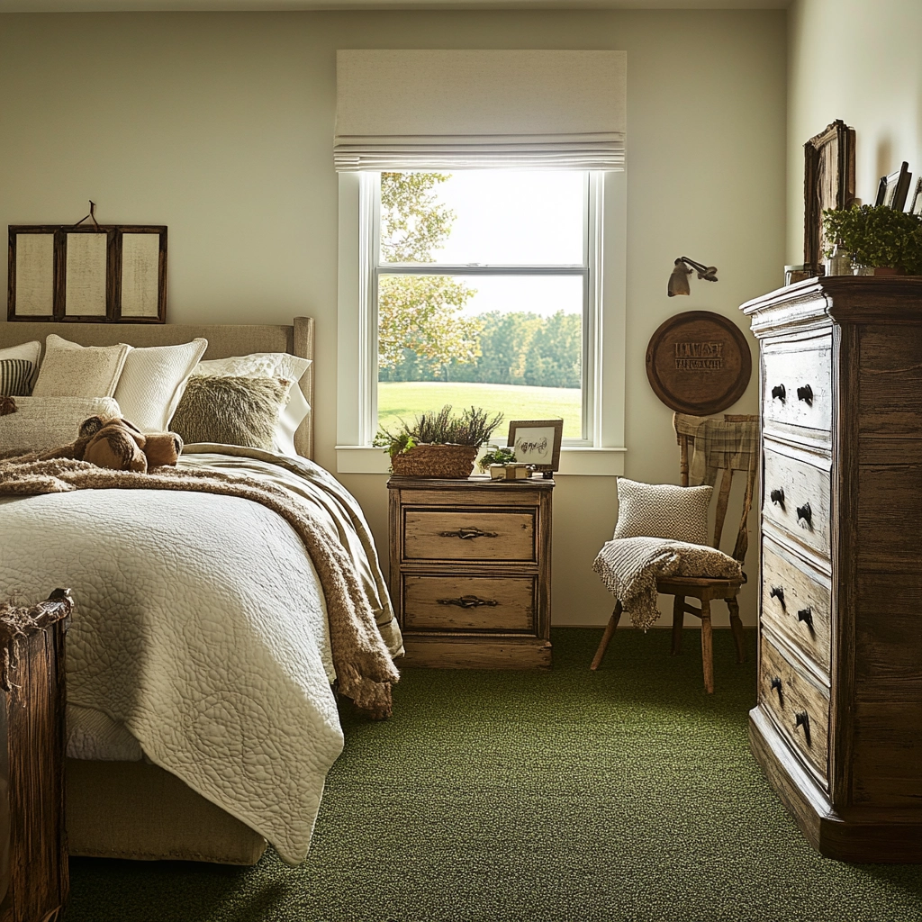 green carpet bedroom 39