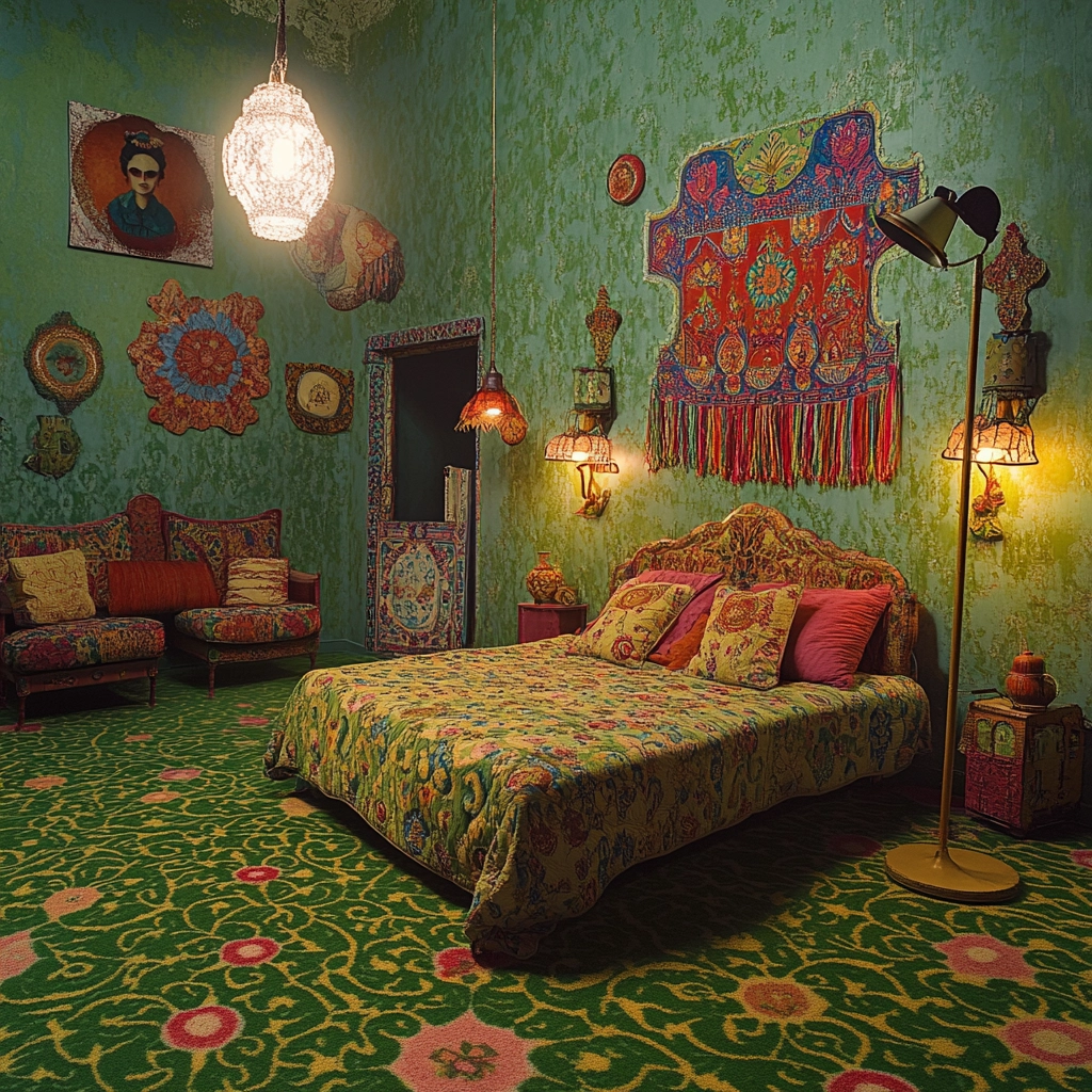 green carpet bedroom 47